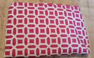 Pottery Barn Teen Pb Pink & White Twin Duvet Cover 100% Cotton