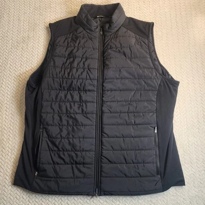 RHOBACK MENS PERFORMANCE VEST FULL ZIP SIZE XXL BLACK GOLF OFFICE ATTIRE 2X - Image 1 of 4