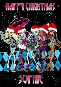 TARJETA NAVIDAD MONSTER HIGH PERSONALIZADA - Imagen 1 de 3