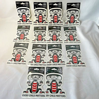 14 calcomanías de vinilo Every Child Matters, de Ben Houstie, Bella Bella, elementos nativos Foto 1 de 4