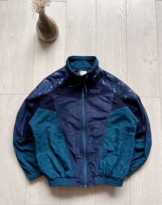 Puma Vintage Velvet Zipper Jacket Sport 80s Retro — 第 1/4 张图片