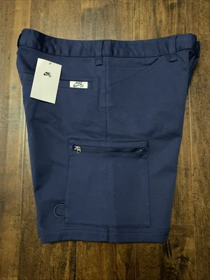 NUEVO CON ETIQUETAS Nike SB Board Shorts Carga Skateboarding Cremallera Mosca Azul Oscuro Para hombres 30. A2 Foto 1 de 4