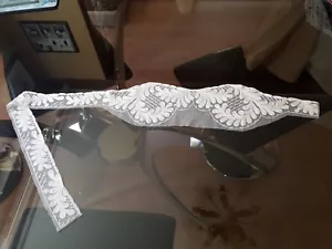 DRG24 Ancienne Dentelle Tulle brodé Parement pour lingerie Old lace for lingerie - Imagen 1 de 6