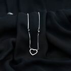 Simulated Diamond Heart Necklace With Lab Created Black Diamond In Silver