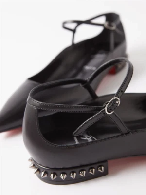 CHRISTIAN LOUBOUTIN Conclusivo Punta Punta Mary Jane Pisos Talla 37, 7 EE. UU. Foto 1 de 4