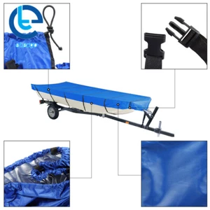 16ft*75inch Trailerable Boat Cover Waterproof Heavy Duty For Jon Boat Cover 210D - Picture 1 of 12