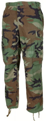 US Army Feldhose Nyco Bdu Hose twill woodland camouflage Tarnhose Small Regular - Bild 1 von 3