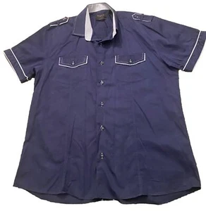 Envy Couture Herren Slim Fit Gr. 3XL Navy Kurzarm Button Down Baumwolle - Bild 1 von 11