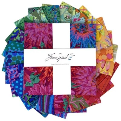 Kaffe Fassett Classics Plus - 10in CP - Rainbow || Classics Plus Pre-Cuts 42 pcs - Image 1 of 2