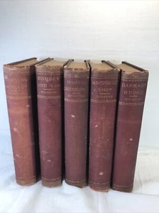 Set of 5 Antique Charles Dickens Books A L Burt, New York. - Picture 1 of 12
