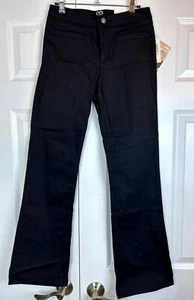 NWT Vintage XOXO Y2K Black Flared Leg Pants with Front Pockets Size 3/4 - Picture 1 of 16