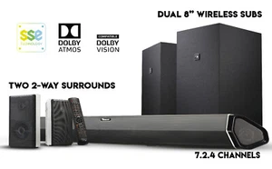 Nakamichi Shockwafe Elite 7.2.4Ch 800W Soundbar w Dolby Atmos/Vision+SSE A Grade - Picture 1 of 8