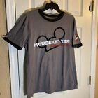 Disney Mens MEDIUM T-Shirt Mouseketeer Mickey Mouse Club Member Adult (DAMAGED)