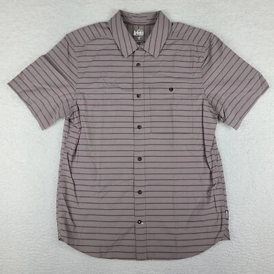 REI Co Op Shirt Mens Medium Striped Sahara Casual Outdoor Button Up - Image 1 of 4