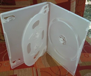 100 NUEVO ESTUCHE DELGADO 14MM TRIPLE 3 DVD, TRANSPARENTE HELADO - RL58 S/H GRATIS - Imagen 1 de 1