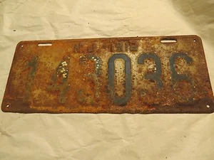 Vintage-almost ANTIQUE!! NJ Licence Car Plate 1918 ( PLB 12) - Picture 1 of 2