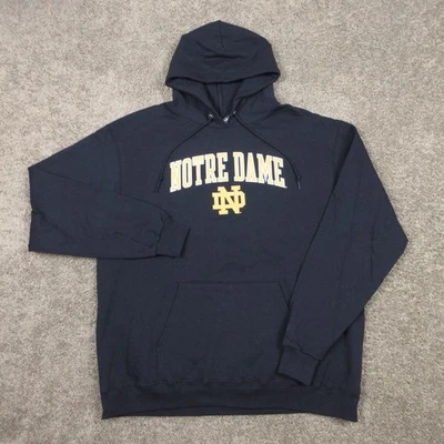Notre Dame 格斗爱尔兰毛衣男式 XL 蓝色连帽衫运动衫冠军 NCAA — 第 1/4 张图片