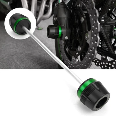 Front Wheel Front Axle Fork Crash Sliders For Kawasaki Z900 Z750 Z1000 Z900RS - Image 1 of 4