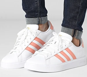 Adidas Damen Grand Court 2.0 Turnschuhe Sneaker Weiß Neu mit Karton Größe UK 5,5 - ID4479 - Bild 1 von 5