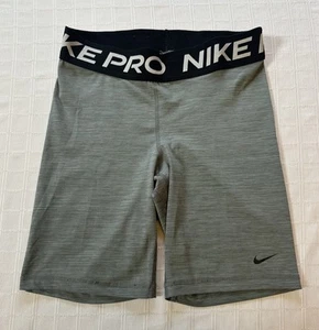 Nike Pro Dri Fit grau 8" hohe Leibhöhe Kompression Fahrrad Schiebeshorts Medium M - Bild 1 von 10