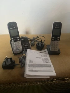 Digital Panasonic Landline Telephone + Answering Machine, 2 Handsets KX-TG6821E - Photo 1/2