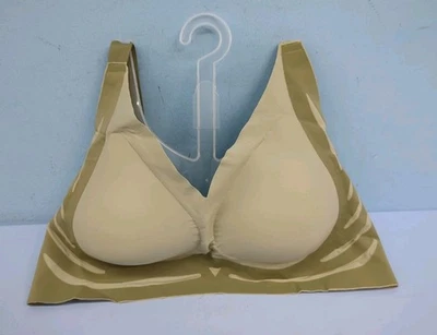 Sujetador push up acolchado inalámbrico para mujer talla 4XL beige Foto 1 de 4