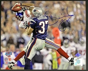 David Tyree signed Foto 8x10 NY Giants SB Catch Blue Football Autogramm TPG - Bild 1 von 3