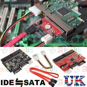 IDE 100/133 HDD CD DVD TO SATA Converter Adapter, SATA CABLE AND POWER CONNECTOR - Picture 1 of 12