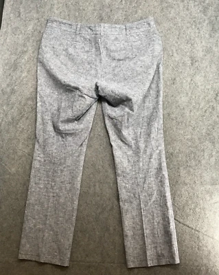 7th Avenue New York & Co. Pantalón Mujer Talla 16 Azul Cambray Mezcla Lino Pantalón Foto 1 de 4