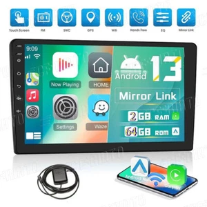 9" 2+64GB 2Din Android 13 Apple Carplay Car Stereo Radio GPS Navi WIFI BT MP5 - Picture 1 of 13