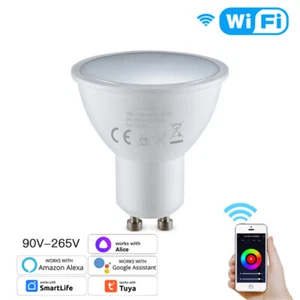 TUYA WiFi GU10 Smart Spotlight Light Bulb RGB LED Dimmable Light Alexa Google - Picture 1 of 12