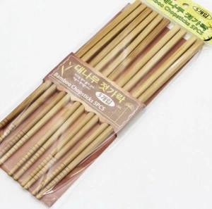 5 PAIRS Bamboo Chopsticks Japanese/Chinese Style Reusable Bamboo Chopsticks - Picture 1 of 3