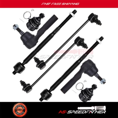 8 Pcs For 2008-2014 Dodge Avenger Front Tie Rod Ends Ball Joints Suspension - Image 1 of 4