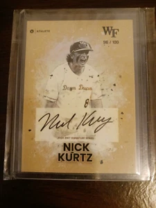 2024 Onit Wake Forest Demon Deacons AUTO Autograph card Nick Kurtz #102 - Foto 1 di 1