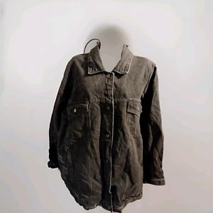 CHAQUETA VAQUERA HUNTERS RUN NEGRA DENIM PARA MUJER PLUS 3X TRUCKER CIERRE DE BOTÓN - Imagen 1 de 4