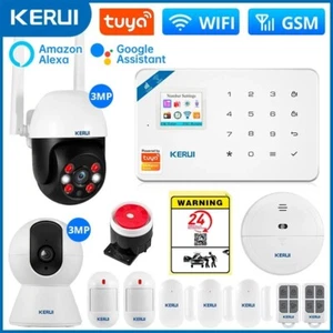 KERUI-Système D'alarme De Sécurité Intelligent,GSM, WIFI, Antivol, Alexa - Afbeelding 1 van 9