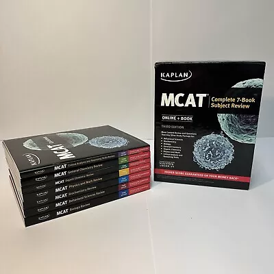 Kaplan MCAT Complete 7 Book Subject Review Third Edition Used And Annotated In  - Image 1 of 4