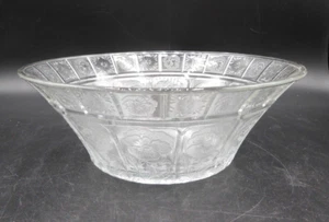 Vintage Jeanette Depression Glass 8" Berry Bowl - Doric and Pansy - Picture 1 of 5