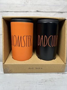 2 Rae Dunn Halloween Dadcula Momster Stainless Steel Slim Can Cooler Insulated - Picture 1 of 7