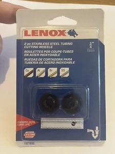 Lenox 2 pc Stainless Steel Tubing Cutter Wheels 3/4" 19mm 1921695 - Picture 1 of 2
