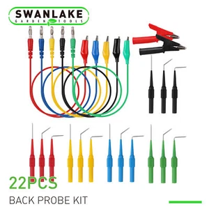 22pcs Back Probe Kit multímetro prueba lleva la herramienta Sonda identificada para automoción - Imagen 1 de 7
