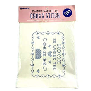 Muestreador de punto de cruz estampado Woolworth Home is Where the Heart Is - Imagen 1 de 3