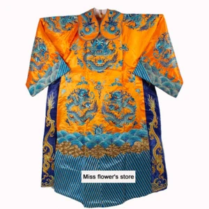 Chinese Qing Dynasty Emperors Formal Dress Embroidery Dragon Pythons Design - Picture 1 of 6