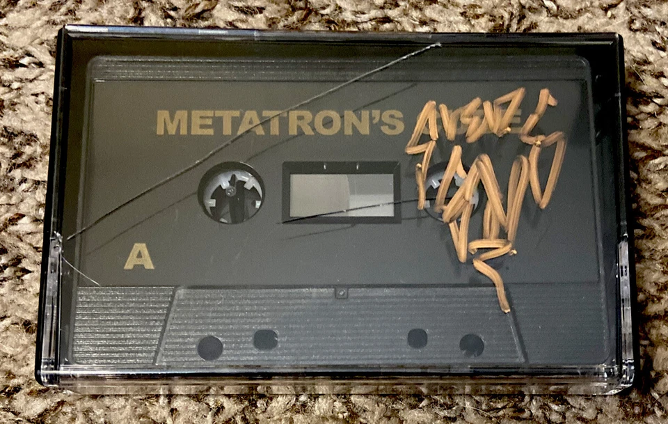 AJ SUEDE & TELEVANGEL Metatron's Cube SIGNED! BLACK CASSETTE TAPE Blue Sky Death - Image 1 of 4