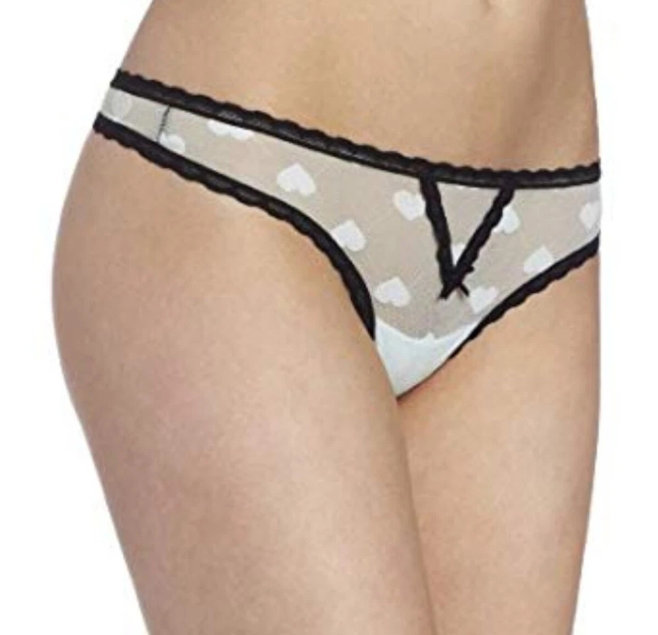 BETSEY JOHNSON 722350 СЕРДЦЕБИЕНИЕ КРУЖЕВА СТРИНГИ BETTY СИНИЙ СРЕДНИЙ НОВЫЙ С ЯРЛЫКАМИ - Изображение 1 из 2