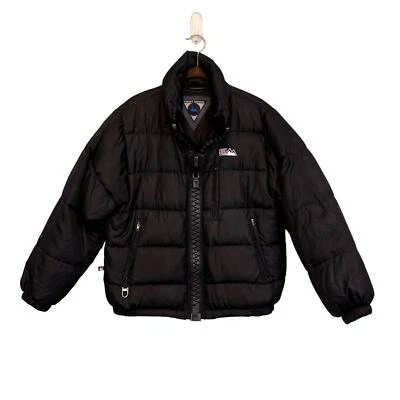 First Down Puffer Jacket Mens Medium Black Full Zip Pocket Down Feather Outdoor - Image 1 of 4