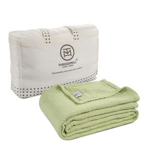 Threadmill Muslin Blanket for Twin Size Bed | 4 Layer 100% Cotton Gauze Blank... - Picture 1 of 7
