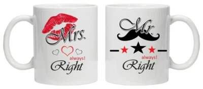 KREATIVSTUDIO87 Tassen Mrs. right Mr. right Paar Partner Tasse Liebe Love