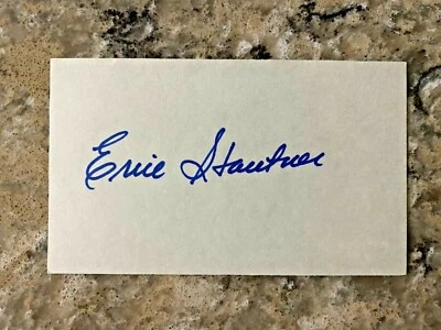 Ernie Stautner signed Pittsburgh Steelers HOF NFL Index Card JSA d. 2006 - Image 1 of 2