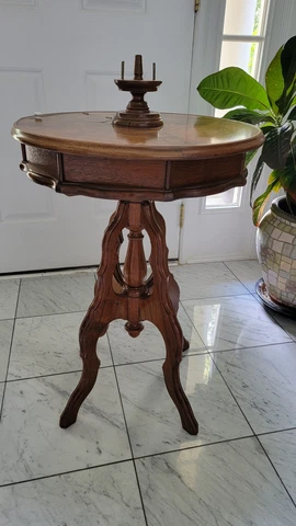 Antique- (1871) octagon sewing stand/table, excellent condition, very unique Cover